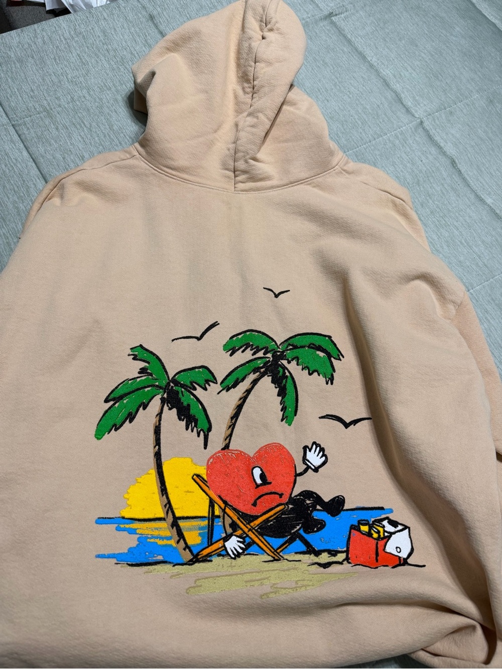 Original Bad Bunny Un Verano Sin Ti Cream Graphic Hoodie